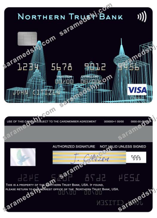 USA Northern Trust Bank visa card